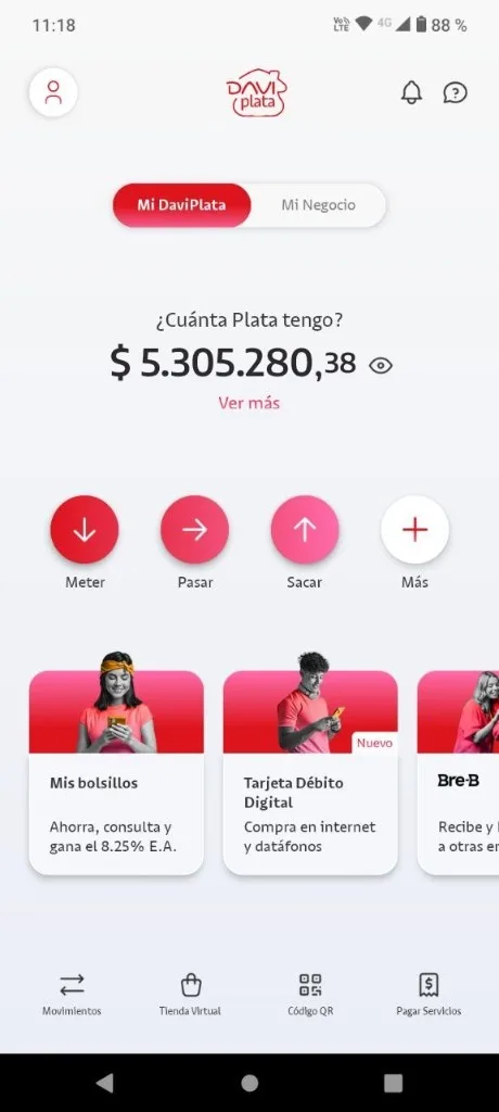 Comprobante DaviPlata $5.305.280 COP