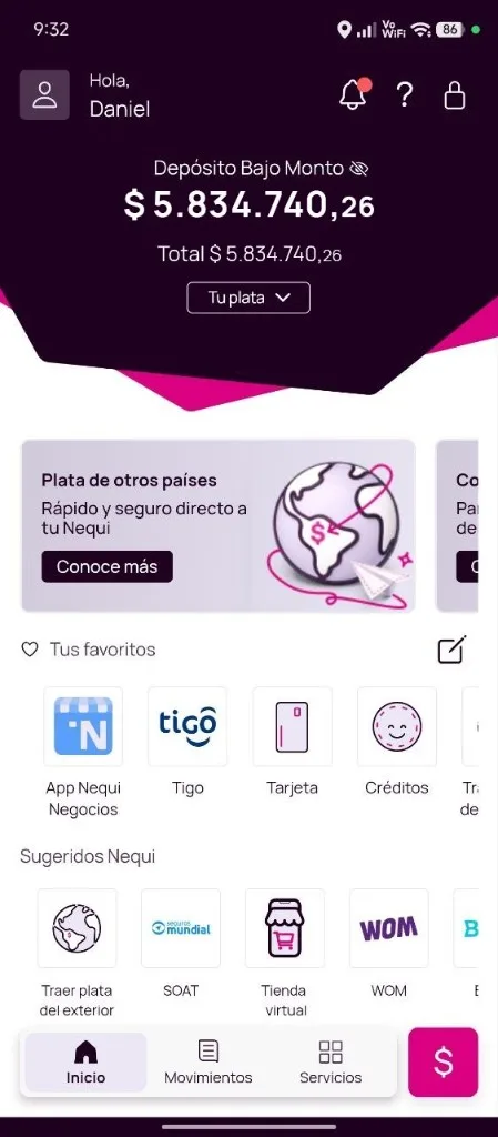 Comprobante de pago $5.834.740 COP